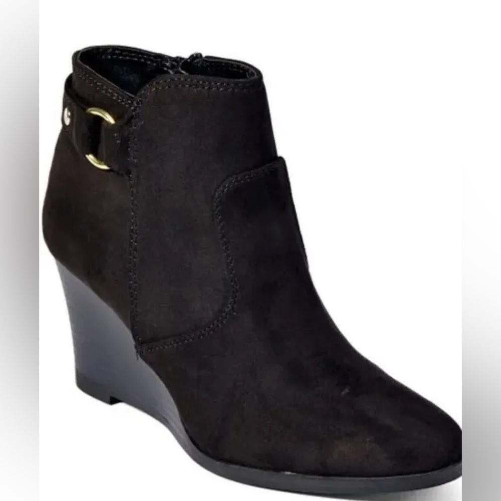 Maurices Rachel CB Black Wedge Boots size 10